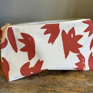 Burgundy and Cream Clay lotus Jan bag